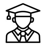 Icono de traje académico para orla de graduación